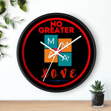 Load image into Gallery viewer, NO GREATER LOVE RED CIRCLE Wall clock