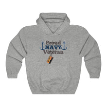 Load image into Gallery viewer, "PROUD NAVY VET" Unisex Heavy Blend™ Hooded Sweatshirt