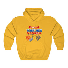 Load image into Gallery viewer, "PROUD MARINES VETERAN" Unisex Heavy Blend™ Hooded Sweatshirt