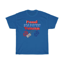 Load image into Gallery viewer, "PROUD MARINES VETERAN" Unisex Heavy Cotton Tee