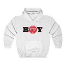 Load image into Gallery viewer, "BOY STOP" LADIES Heavy Blend™ Hooded Sweatshirt
