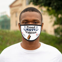 Load image into Gallery viewer, "PROUD NAVY VET" Mixed-Fabric Face Mask