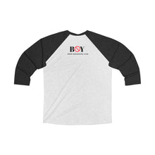 Load image into Gallery viewer, "BOY STOP" Unisex Tri-Blend 3/4 Raglan Tee