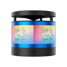 Load image into Gallery viewer, Enlighten Encourage & Inspire Metal Bluetooth Speaker and Wireless Charging Pad