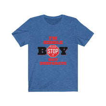 Load image into Gallery viewer, "BOY STOP" I'M SINGLE NOT DESPARATE Female Jersey Short Sleeve Tee