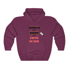 Load image into Gallery viewer, TELL'EM UNC COVID COULDN'T SHAKE MY FAITH Unisex Heavy Blend™ Hooded Sweatshirt