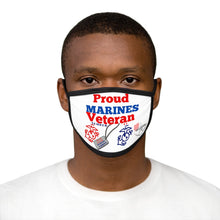 Load image into Gallery viewer, "PROUD MARINES VET" Mixed-Fabric Face Mask