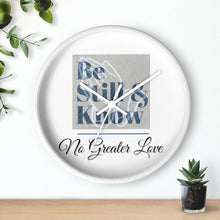Load image into Gallery viewer, No Greater Love White Wall clock