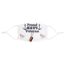 Load image into Gallery viewer, "PROUD NAVY VET" FABRIC Face Mask