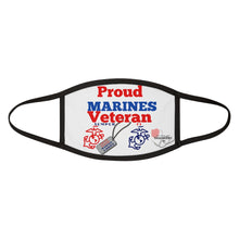 Load image into Gallery viewer, "PROUD MARINES VET" Mixed-Fabric Face Mask