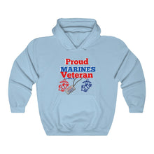 Load image into Gallery viewer, "PROUD MARINES VETERAN" Unisex Heavy Blend™ Hooded Sweatshirt