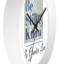 Load image into Gallery viewer, No Greater Love White Wall clock