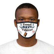 Load image into Gallery viewer, "PROUD NAVY VET" Mixed-Fabric Face Mask