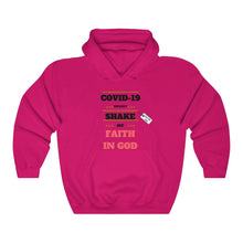 Load image into Gallery viewer, TELL'EM UNC COVID COULDN'T SHAKE MY FAITH Unisex Heavy Blend™ Hooded Sweatshirt