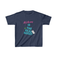 Load image into Gallery viewer, TELL'EM UNC MOMMY IS "NOT" THE BOSS Kids Heavy Cotton™ Tee