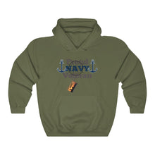 Load image into Gallery viewer, "PROUD NAVY VET" Unisex Heavy Blend™ Hooded Sweatshirt