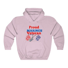 Load image into Gallery viewer, "PROUD MARINES VETERAN" Unisex Heavy Blend™ Hooded Sweatshirt