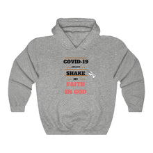 Load image into Gallery viewer, TELL'EM UNC COVID COULDN'T SHAKE MY FAITH Unisex Heavy Blend™ Hooded Sweatshirt