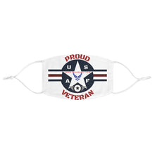 Load image into Gallery viewer, "PROUD AIR FORCE VET" FABRIC Face Mask
