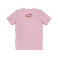 Load image into Gallery viewer, "BOY STOP" I'M SINGLE NOT DESPARATE Female Jersey Short Sleeve Tee