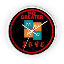 Load image into Gallery viewer, NO GREATER LOVE RED CIRCLE Wall clock