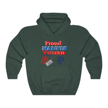 Load image into Gallery viewer, "PROUD MARINES VETERAN" Unisex Heavy Blend™ Hooded Sweatshirt