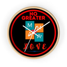 Load image into Gallery viewer, NO GREATER LOVE RED CIRCLE Wall clock