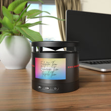 Load image into Gallery viewer, Enlighten Encourage & Inspire Metal Bluetooth Speaker and Wireless Charging Pad
