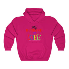 Load image into Gallery viewer, MY HUSBAND IS DOPE Heavy Blend™ Hooded Sweatshirt