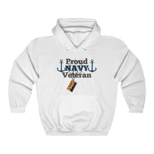 Load image into Gallery viewer, "PROUD NAVY VET" Unisex Heavy Blend™ Hooded Sweatshirt