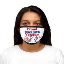 Load image into Gallery viewer, "PROUD MARINES VET" Mixed-Fabric Face Mask