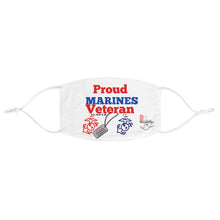 Load image into Gallery viewer, "PROUD MARINES VET" FABRIC Face Mask