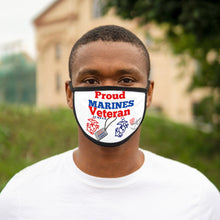 Load image into Gallery viewer, "PROUD MARINES VET" Mixed-Fabric Face Mask