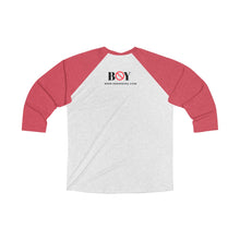 Load image into Gallery viewer, "BOY STOP" Unisex Tri-Blend 3/4 Raglan Tee