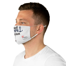 Load image into Gallery viewer, "PROUD NAVY VET" FABRIC Face Mask