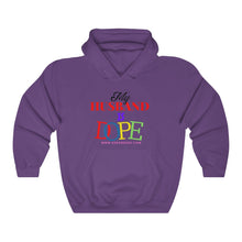 Load image into Gallery viewer, MY HUSBAND IS DOPE Heavy Blend™ Hooded Sweatshirt