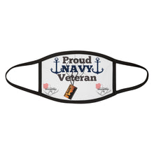 Load image into Gallery viewer, "PROUD NAVY VET" Mixed-Fabric Face Mask