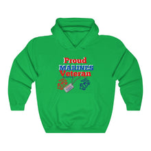 Load image into Gallery viewer, "PROUD MARINES VETERAN" Unisex Heavy Blend™ Hooded Sweatshirt