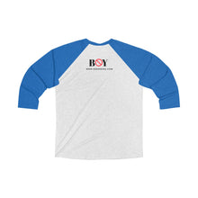 Load image into Gallery viewer, "BOY STOP" Unisex Tri-Blend 3/4 Raglan Tee