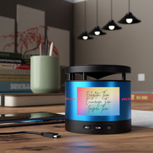 Load image into Gallery viewer, Enlighten Encourage & Inspire Metal Bluetooth Speaker and Wireless Charging Pad