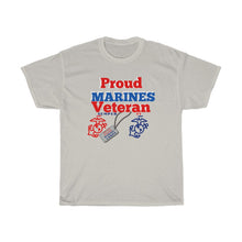 Load image into Gallery viewer, "PROUD MARINES VETERAN" Unisex Heavy Cotton Tee