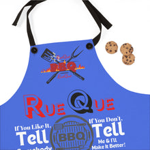 Load image into Gallery viewer, Blue Customized Apron For RueQue BBQ
