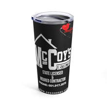 Load image into Gallery viewer, McCoy&#39;s Construction Black Tumbler 20oz
