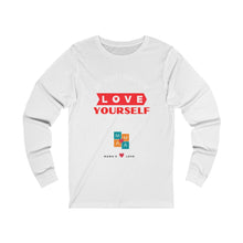 Load image into Gallery viewer, Female &quot;LOVE YOURSELF&quot;Jersey Long Sleeve BLACK Tee
