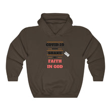 Load image into Gallery viewer, TELL&#39;EM UNC COVID COULDN&#39;T SHAKE MY FAITH Unisex Heavy Blend™ Hooded Sweatshirt
